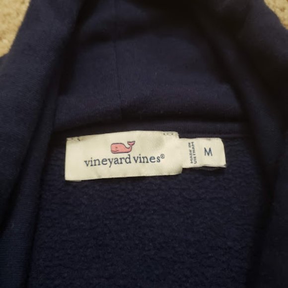 Vineyard Vines Women Medium Navy Blue Long Sleeve Cowl Neck Sweatshirt - Picture 2 of 5